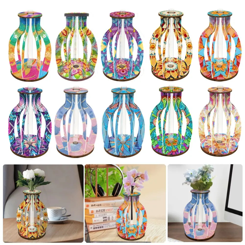 DIY 5D Diamond Art Wood Vase Kit