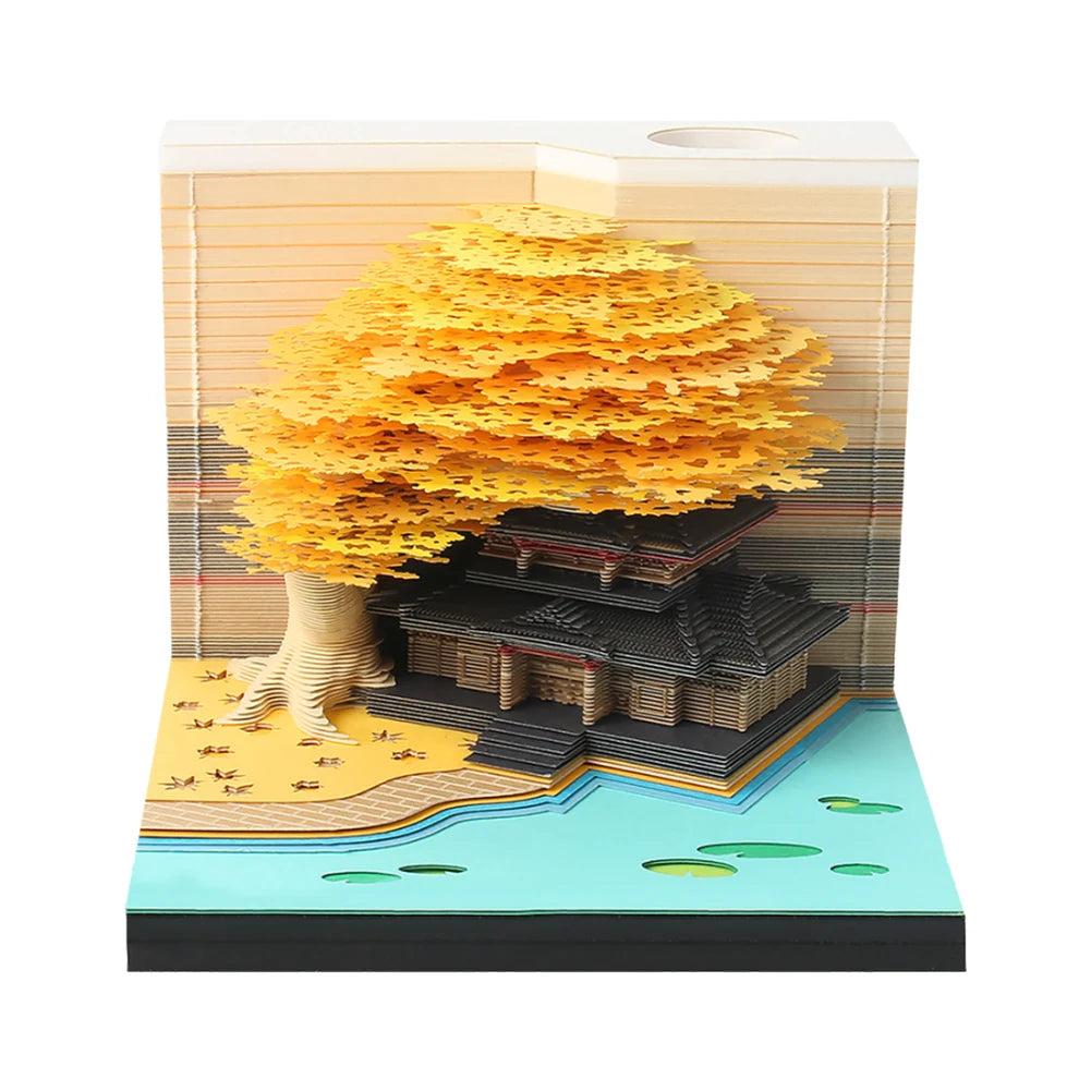 3D 2025 Tear-Away Desk Calendar Notepad