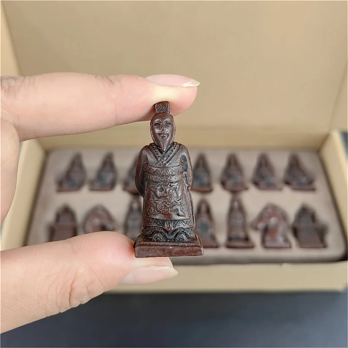Antique Small Terra Cotta Warriors Chess Set