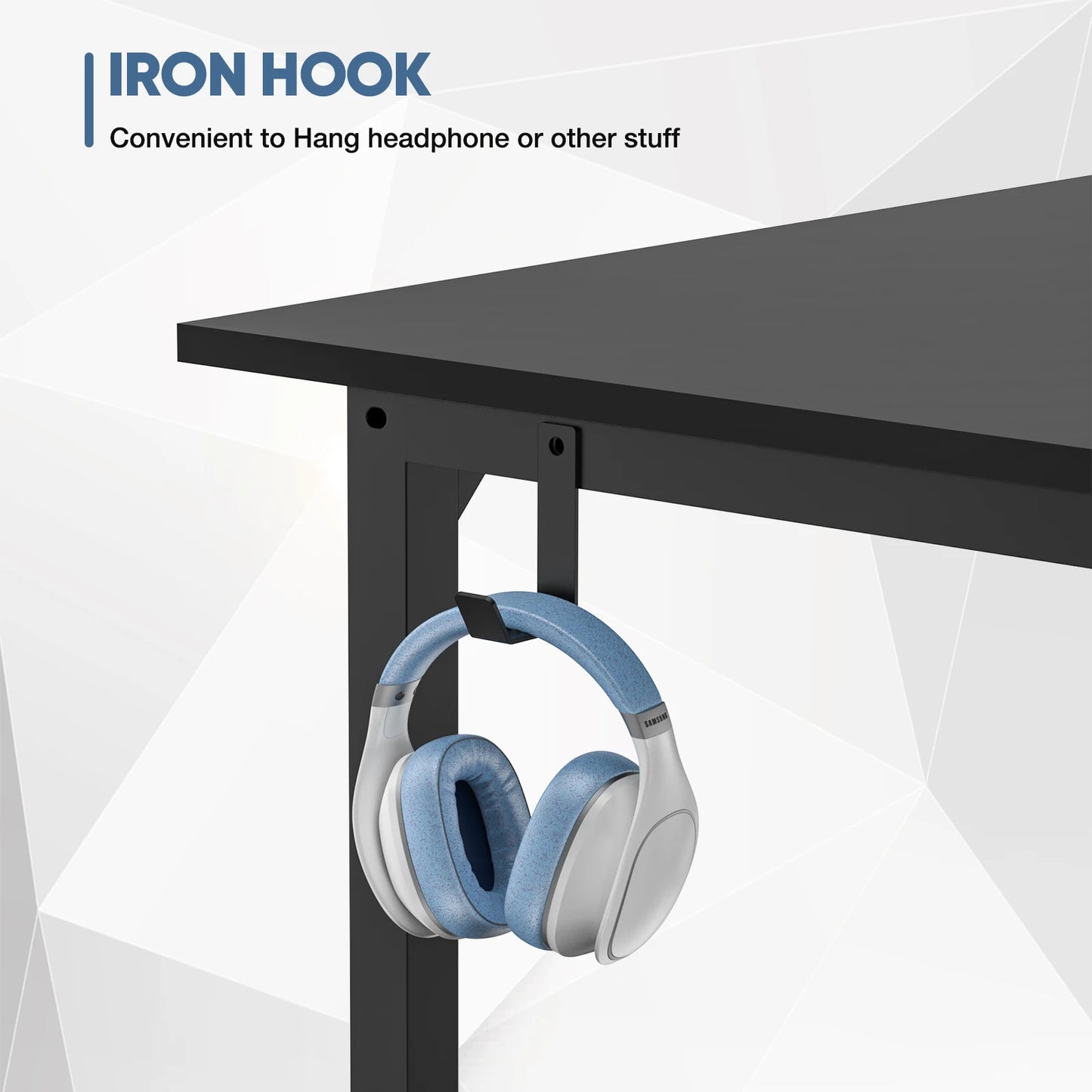 Compact Computer Desk with Side Storage