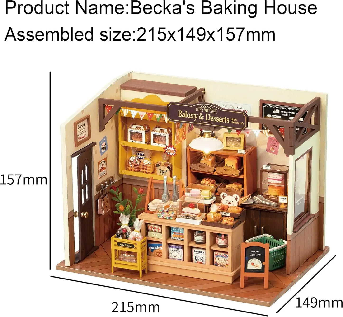 DIY Miniature House Kit with Furniture and LED Lights