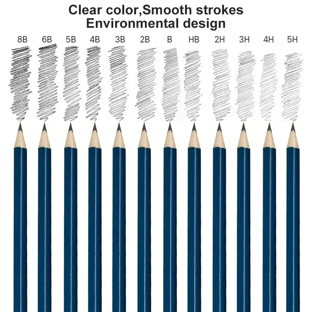 72Pcs Drawing Sketching Kit w/ Watercolor, Graphite, Colored, Metallic, and Charcoal Pencils