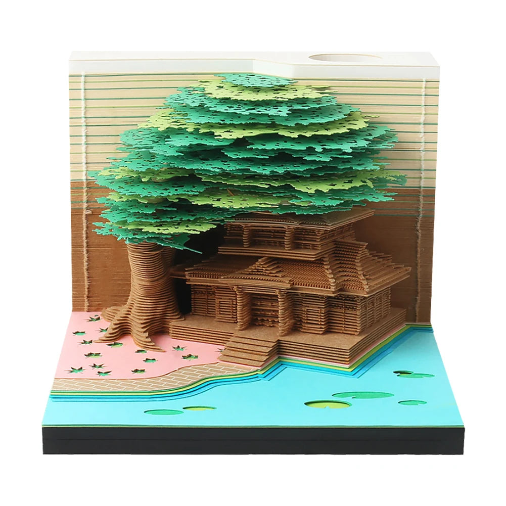 3D 2025 Tear-Away Desk Calendar Notepad