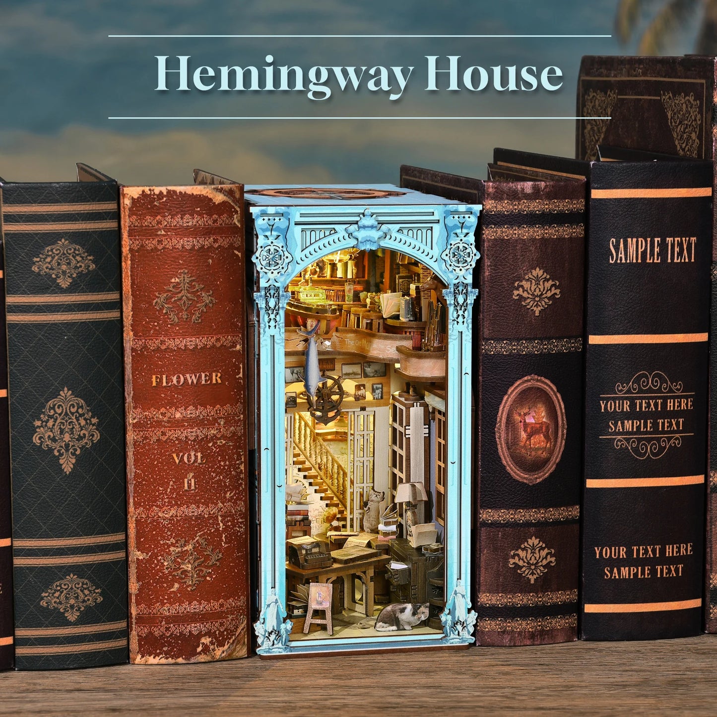 DIY š š¶š»š¶šš¶šš Book Nook Kit, 3D Wooden Puzzles with LED Light