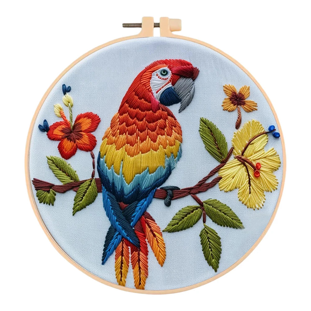 Beginner Embroidery Kit with Hoop
