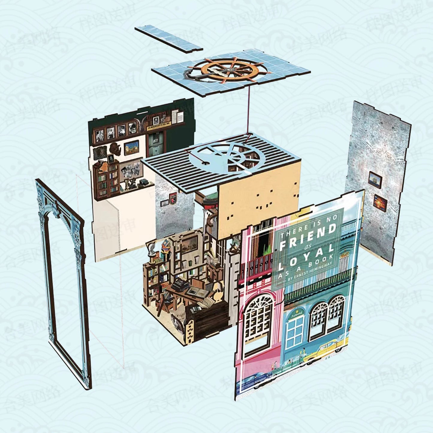 DIY š š¶š»š¶šš¶šš Book Nook Kit, 3D Wooden Puzzles with LED Light