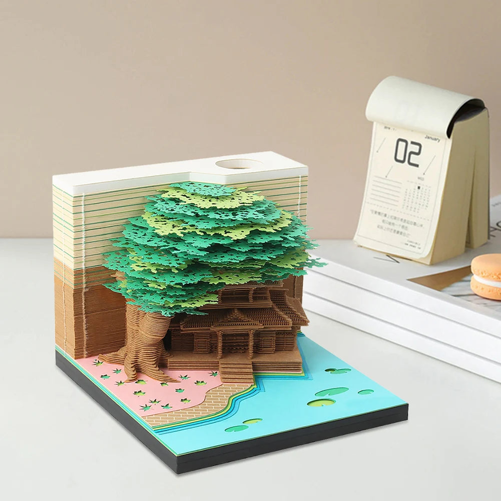 3D 2025 Tear-Away Desk Calendar Notepad