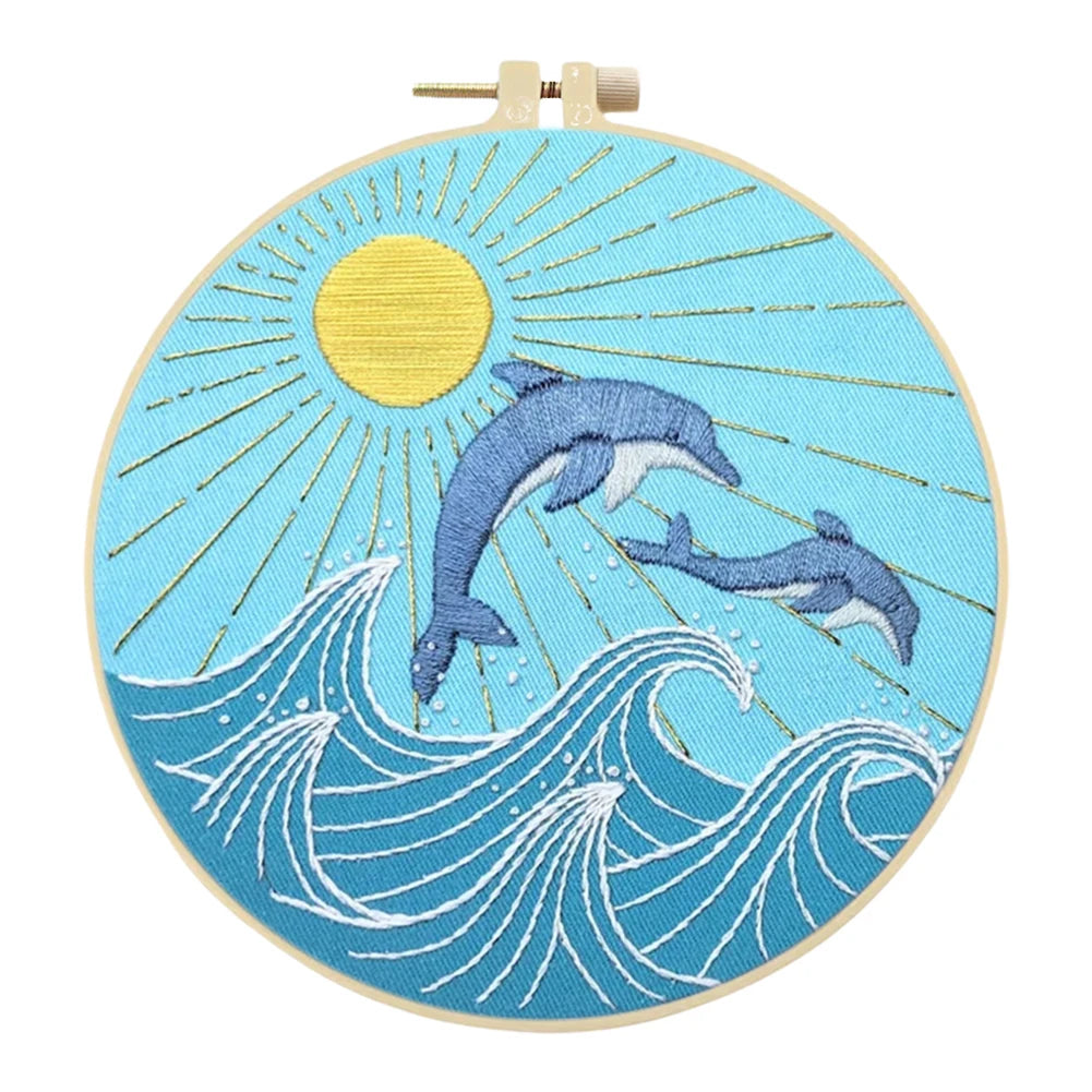 Beginner Embroidery Kit with Hoop