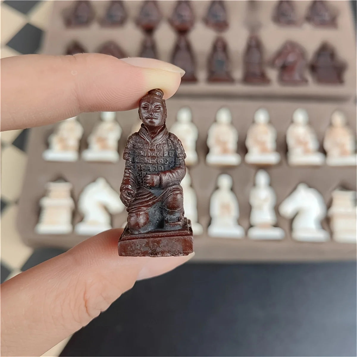 Antique Small Terra Cotta Warriors Chess Set