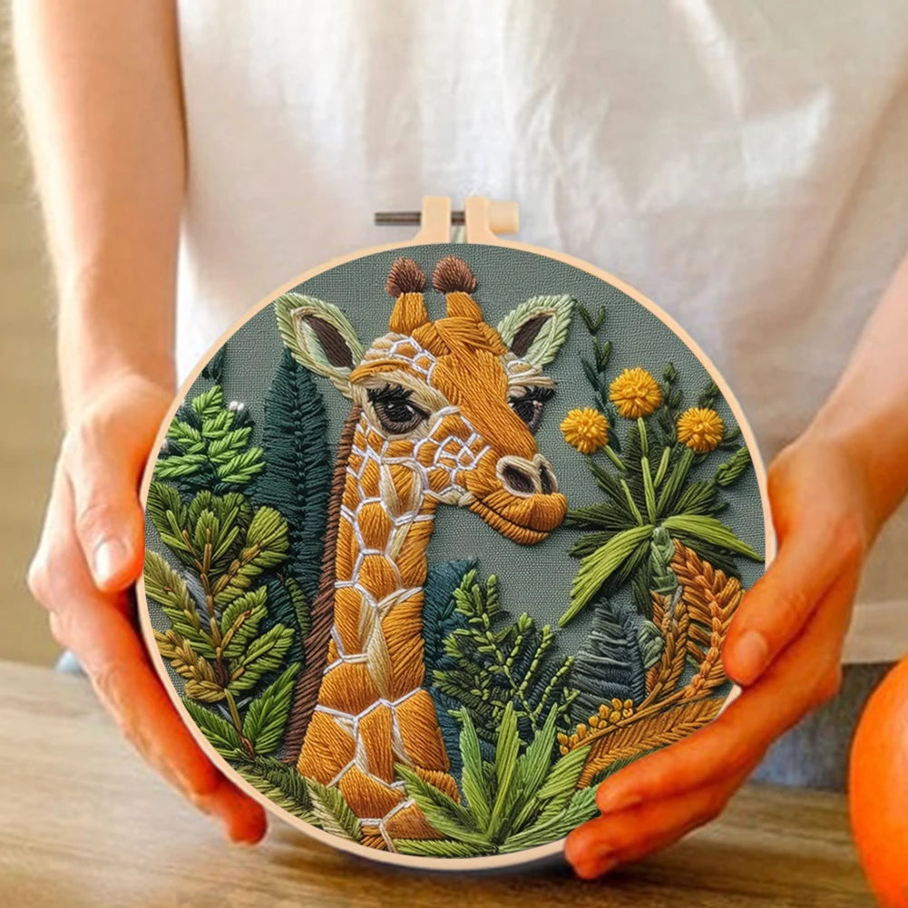 Beginner Embroidery Kit with Hoop