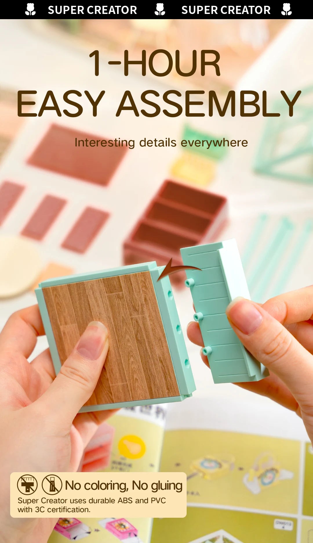 DIY Miniature Dollhouse Kit with Accessories