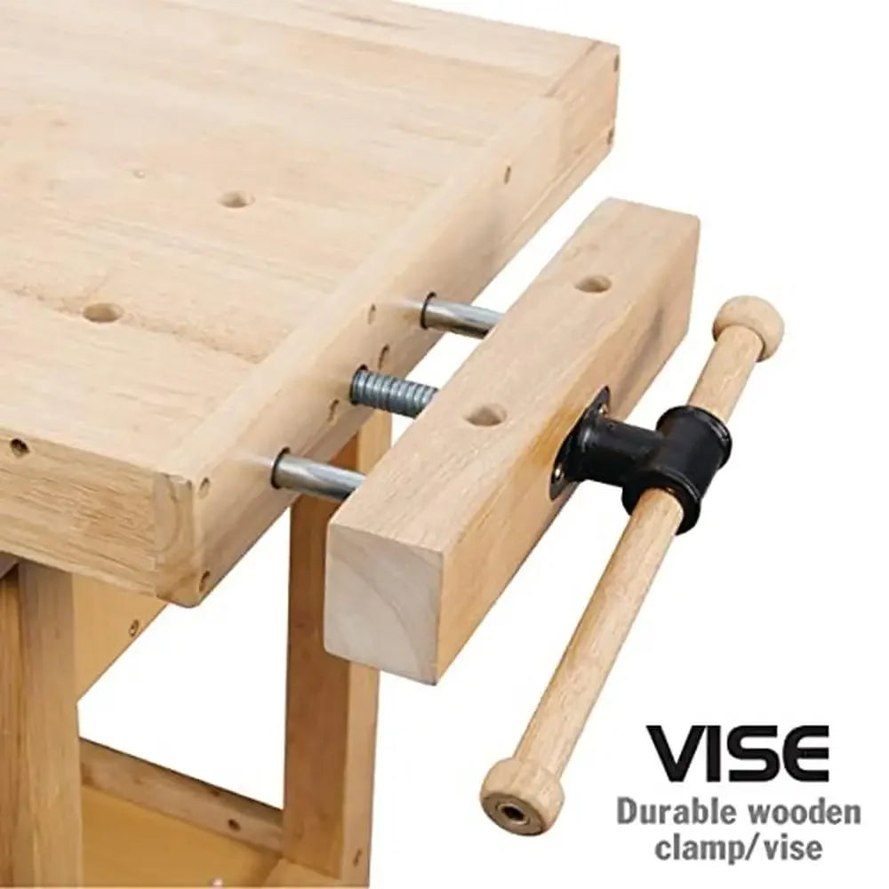 Wooden Workbench 60-Inch 4-Drawer