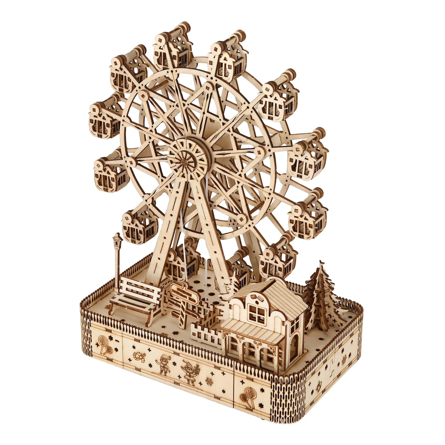 DIY 3D Wooden Puzzle-Ferris Wheel Model