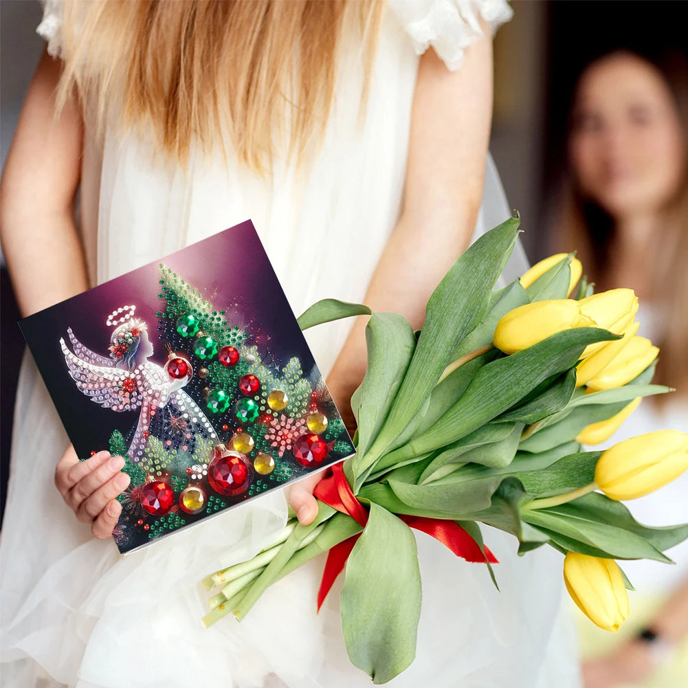 6Pcs Christmas DIY Diamond Painting Card Kit