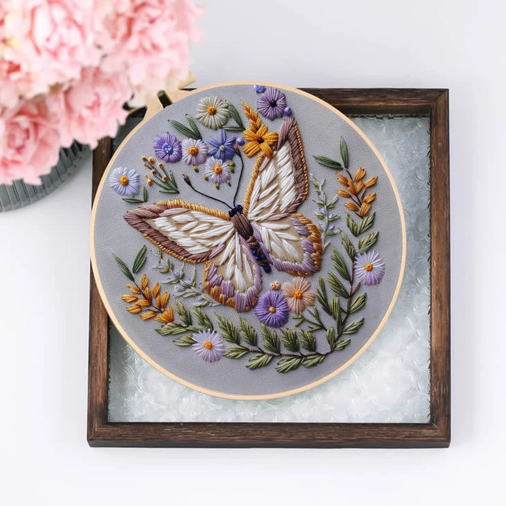 Beginner Embroidery Kit with Hoop