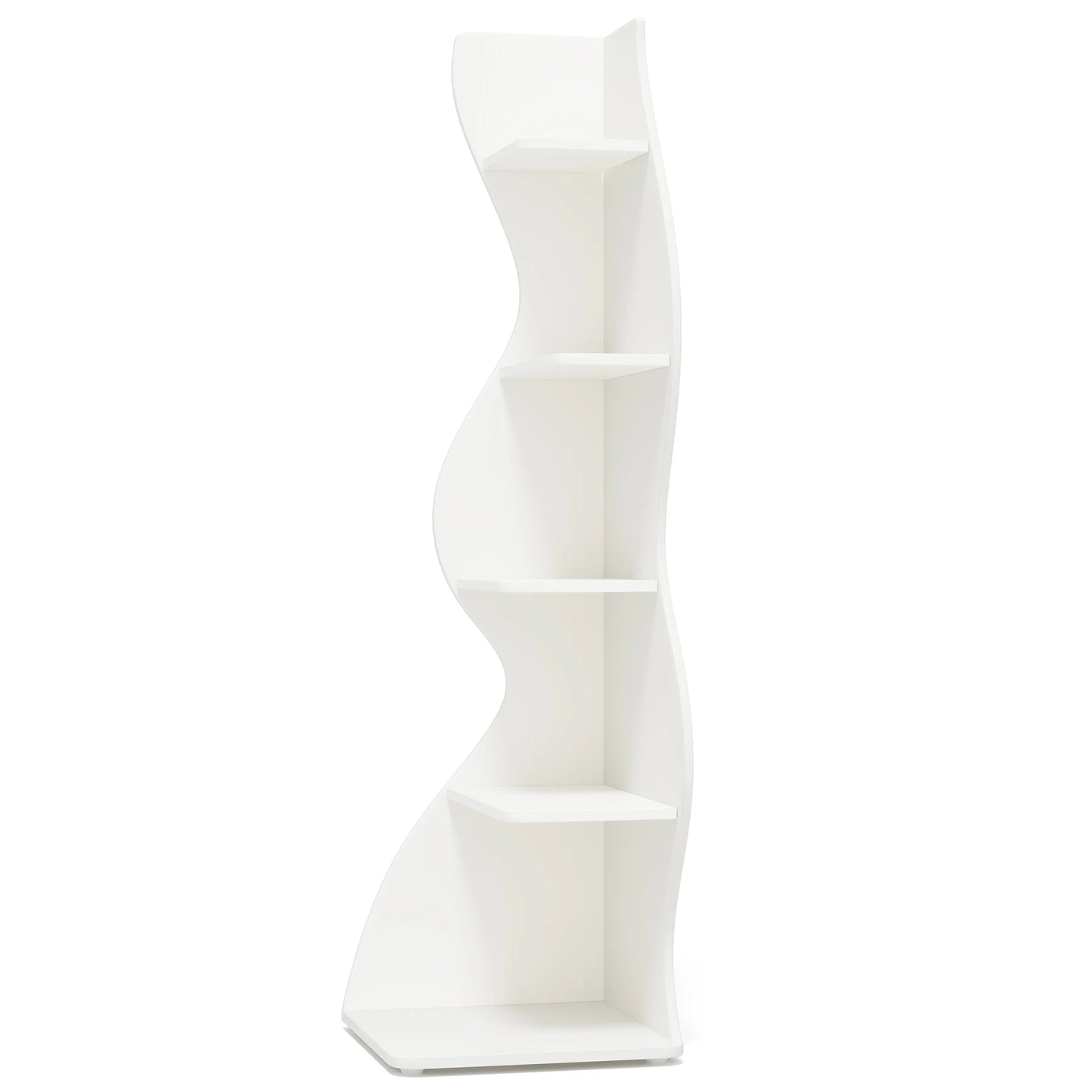 Modern 5-Tier Wall Corner Bookshelf