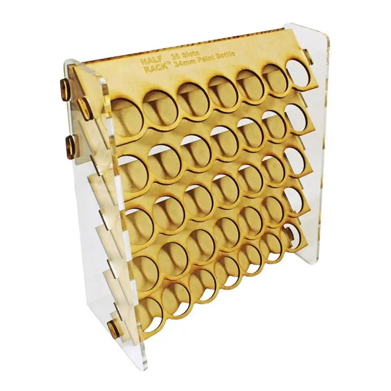 35 Slot Wooden Paint Storage Rack Multi-Layer Stand