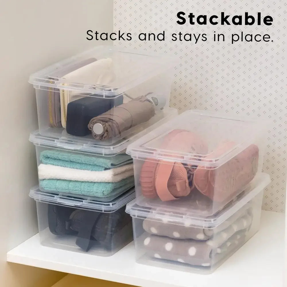 20 Pack Clear Stackable Storage Bins w/ Lids