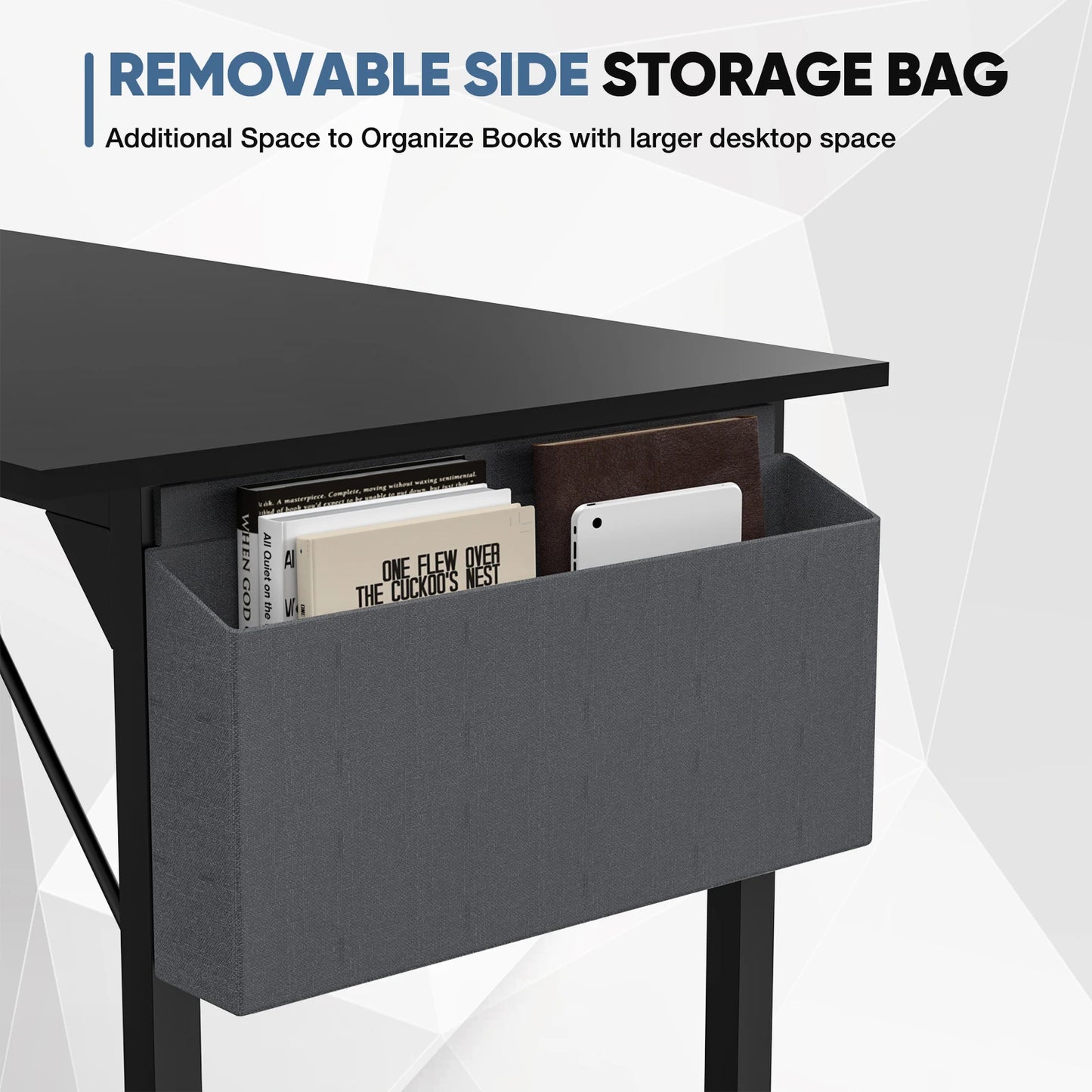 Compact Computer Desk with Side Storage