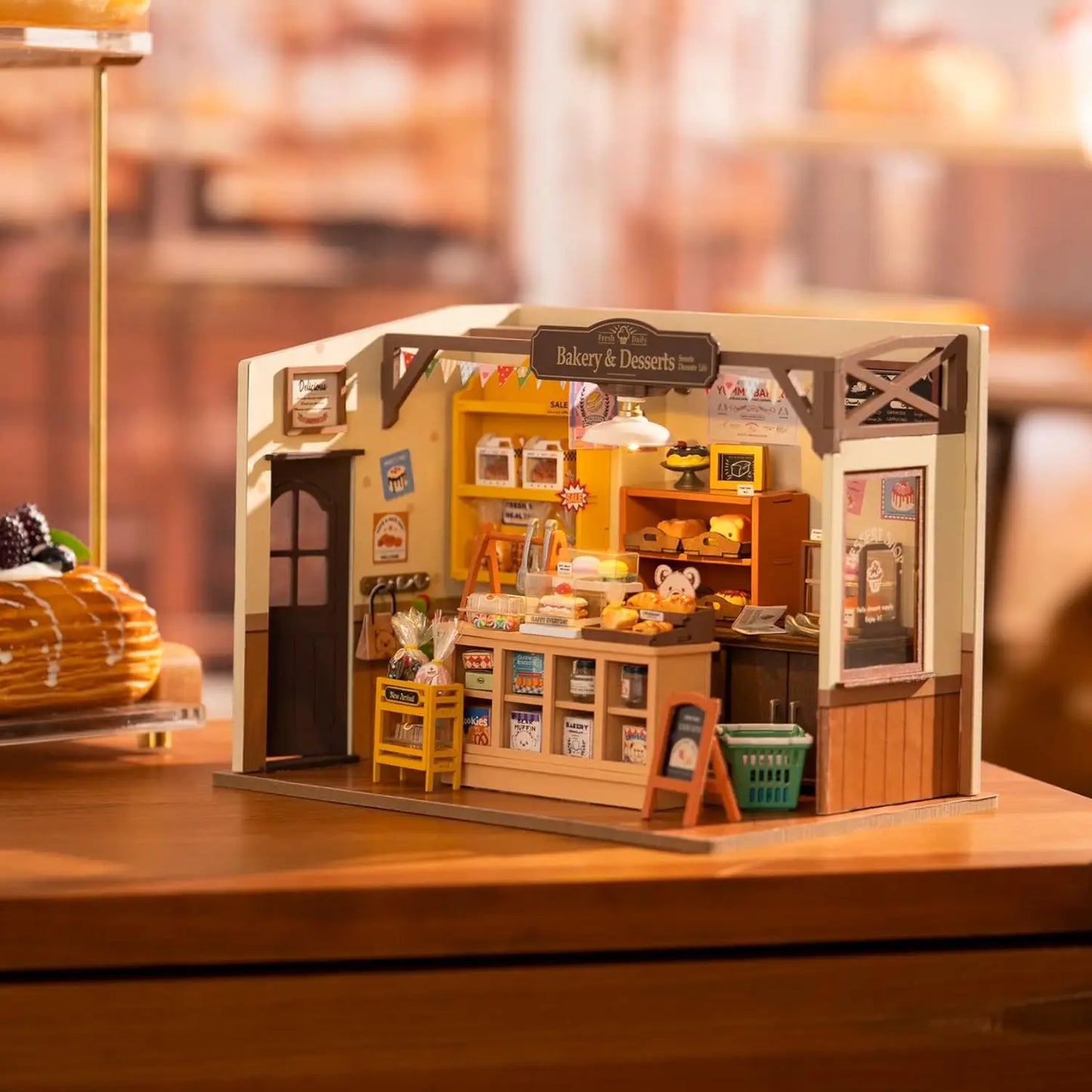 DIY Miniature House Kit with Furniture and LED Lights