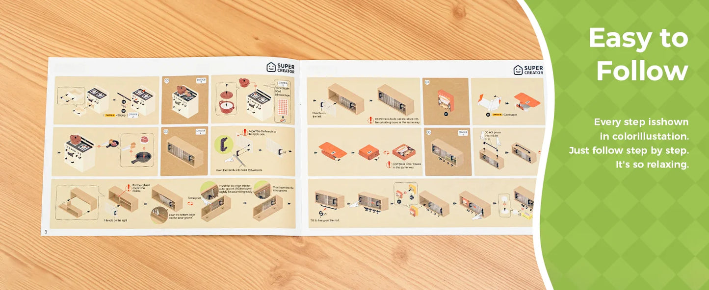 DIY Miniature House Kit with Furniture and LED Lights