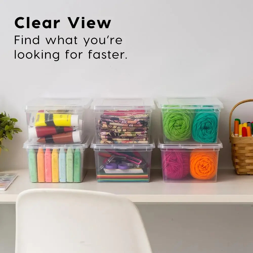 20 Pack Clear Stackable Storage Bins w/ Lids