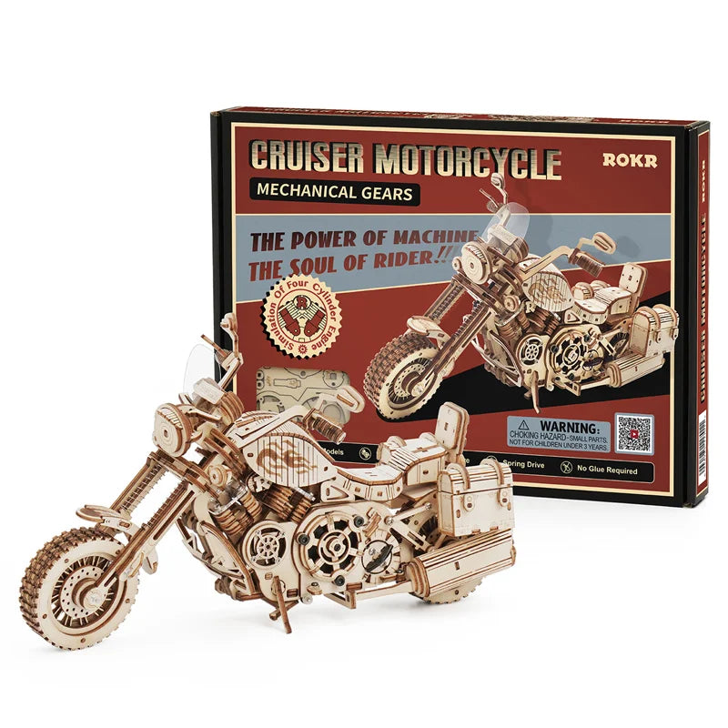 Cruiser Motorcycle DIY Wooden Model Kits