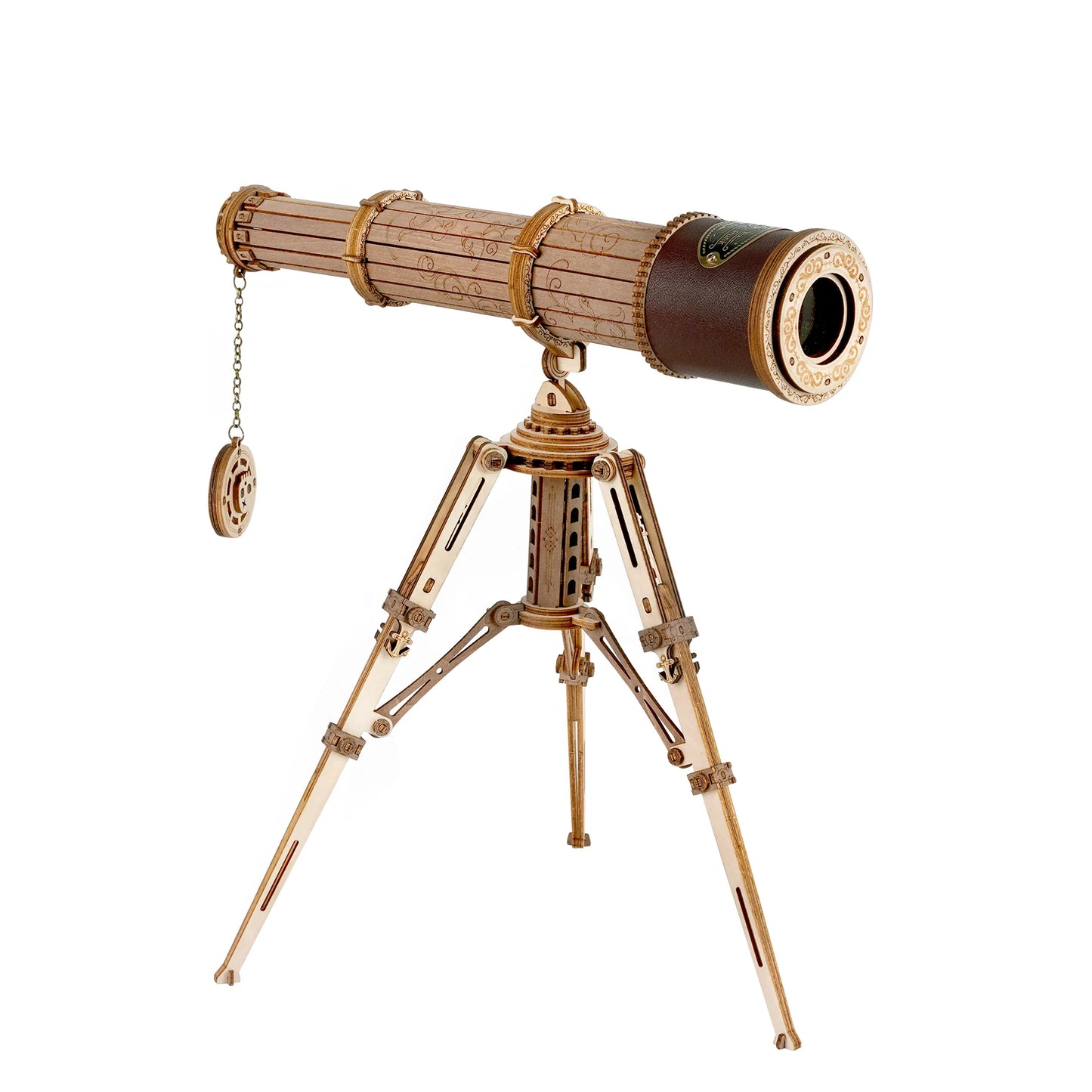 1:1 DIY Telescopic Monocular Telescope Wooden Model Kit