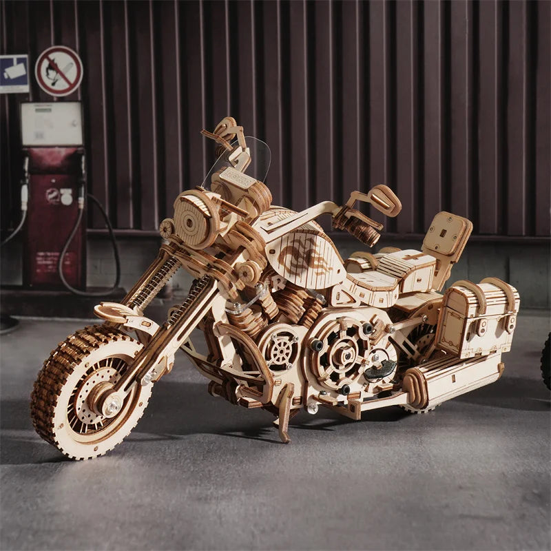 Cruiser Motorcycle DIY Wooden Model Kits