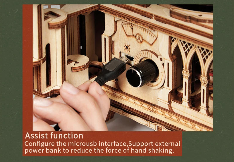 DIY Classic Gramophone Wooden Puzzle Building Kit