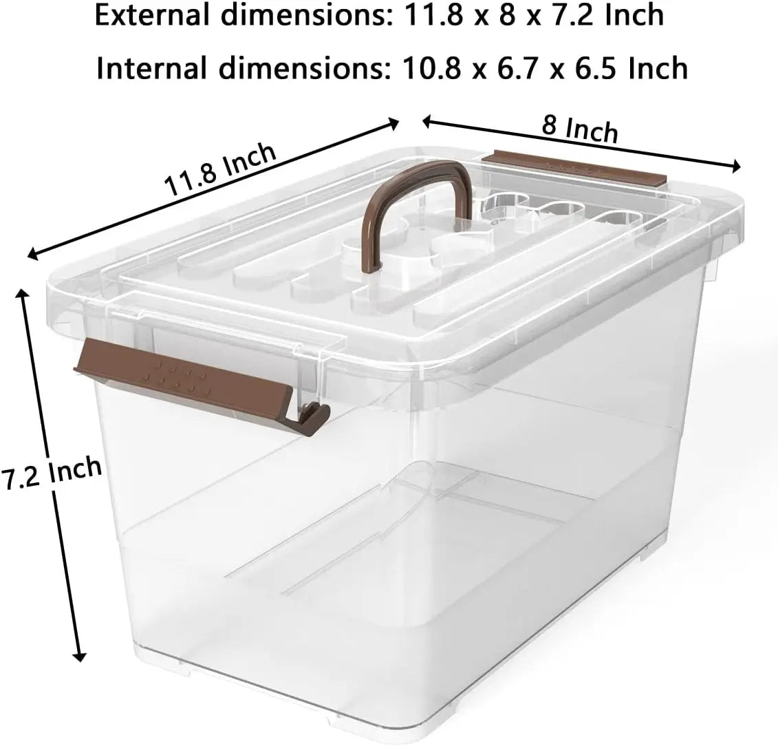 6-Pack Clear Stackable Storage Bins