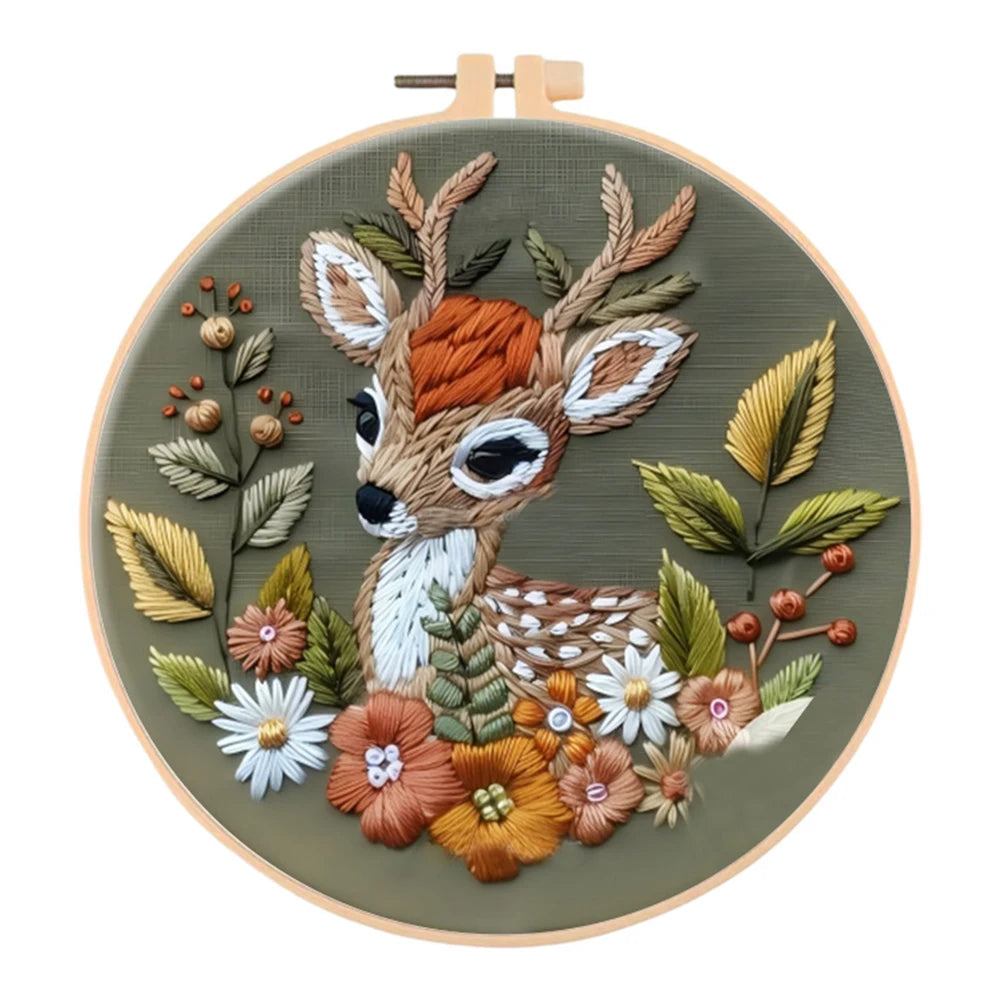Beginner Embroidery Kit with Hoop