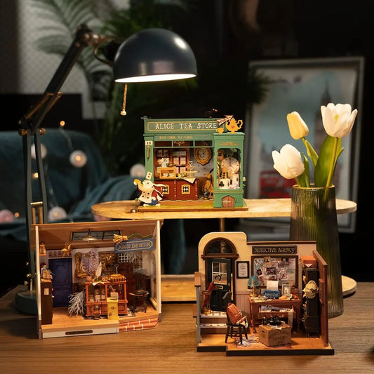 DIY Miniature House Kit with LED Lights
