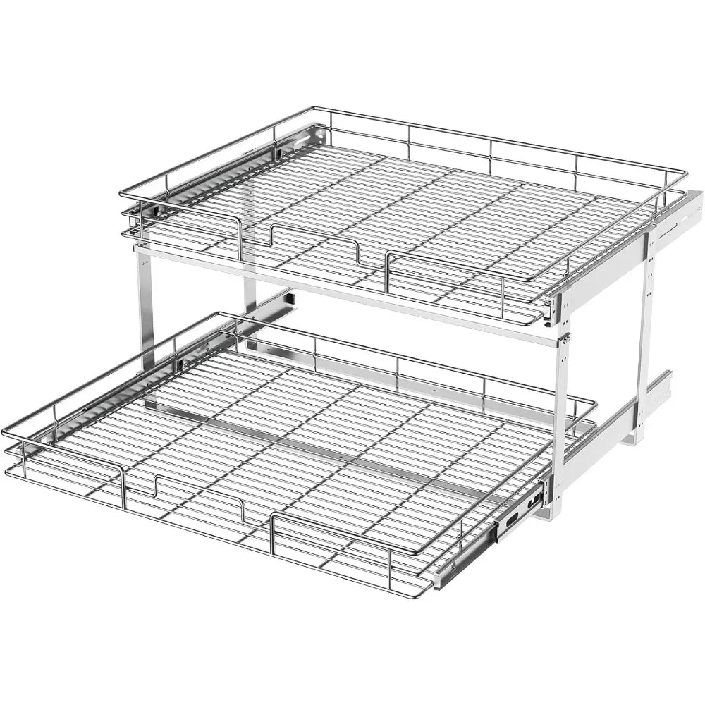 2 Tier Individual Pull Out Cabinet Organizer