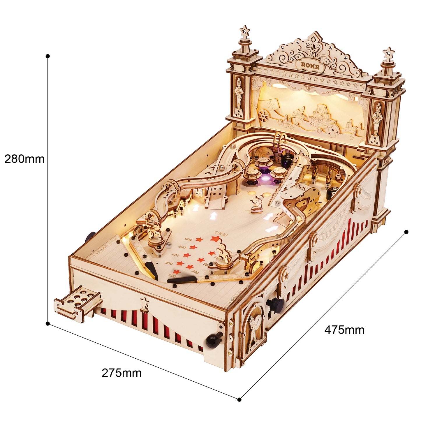 Pinball Machine 3D Wooden Puzzle Building Kit