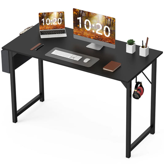 Compact Computer Desk with Side Storage