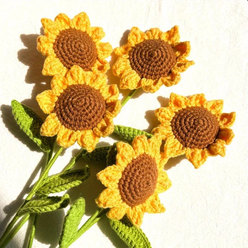 Handmade Crochet Sunflower Bouquet