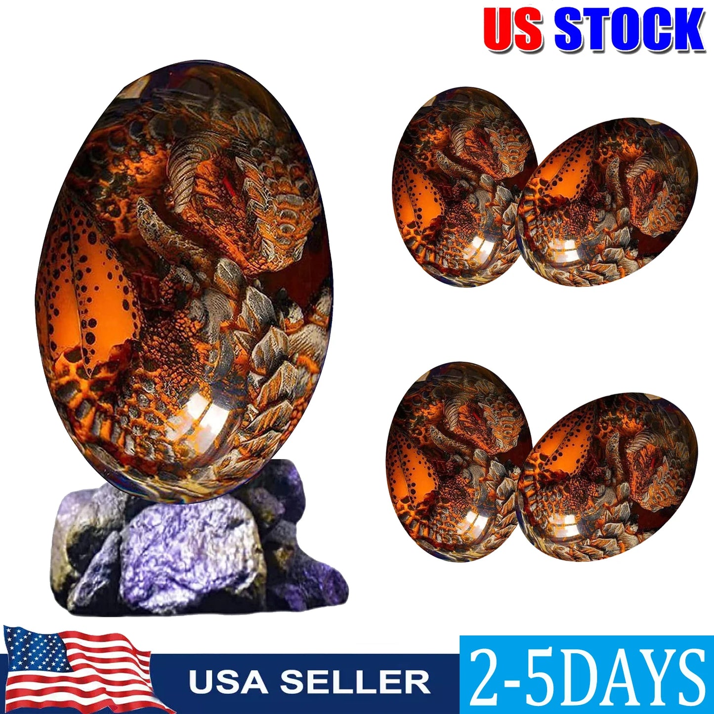 Lava Dragon Egg Crystal Resin