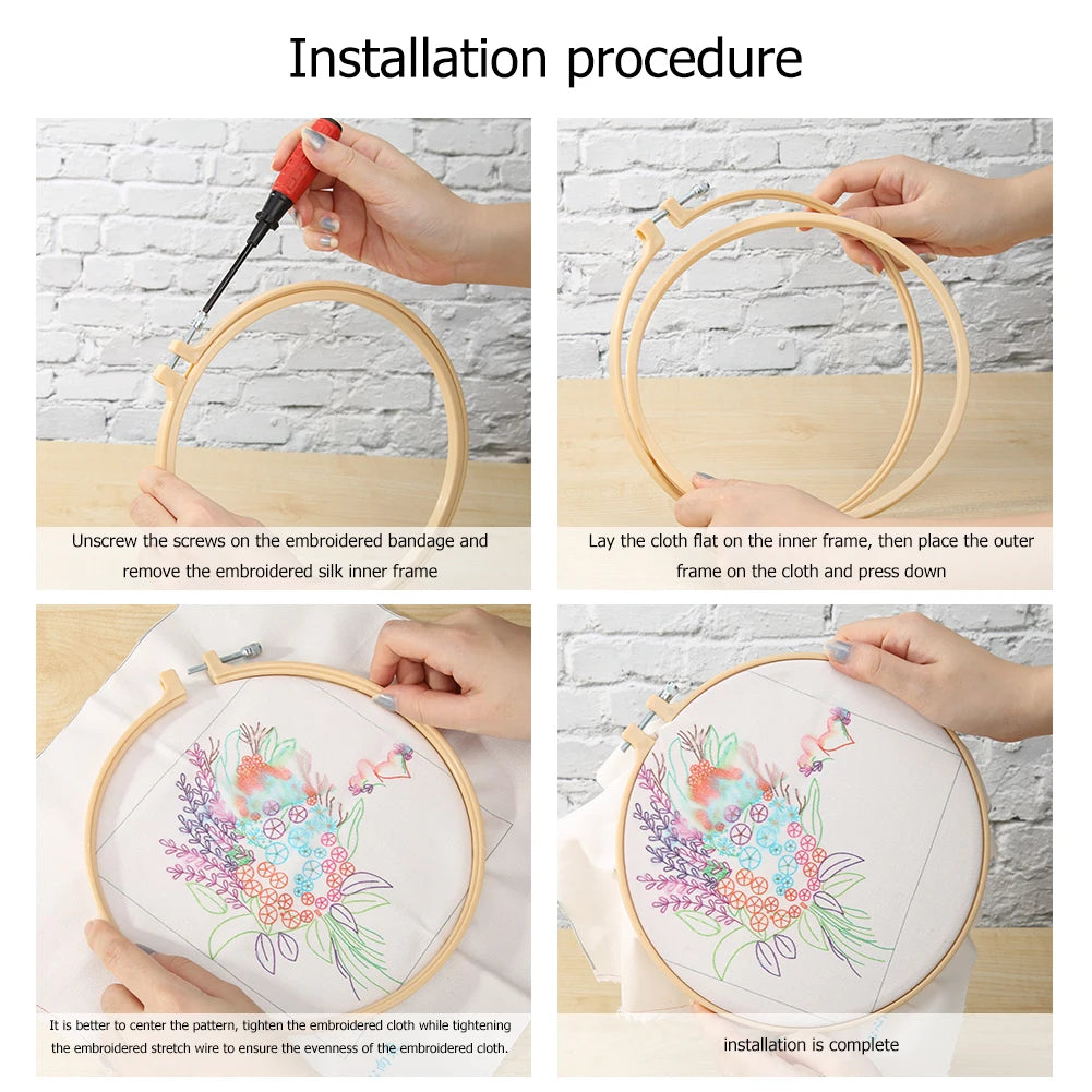 Beginner Embroidery Kit with Hoop