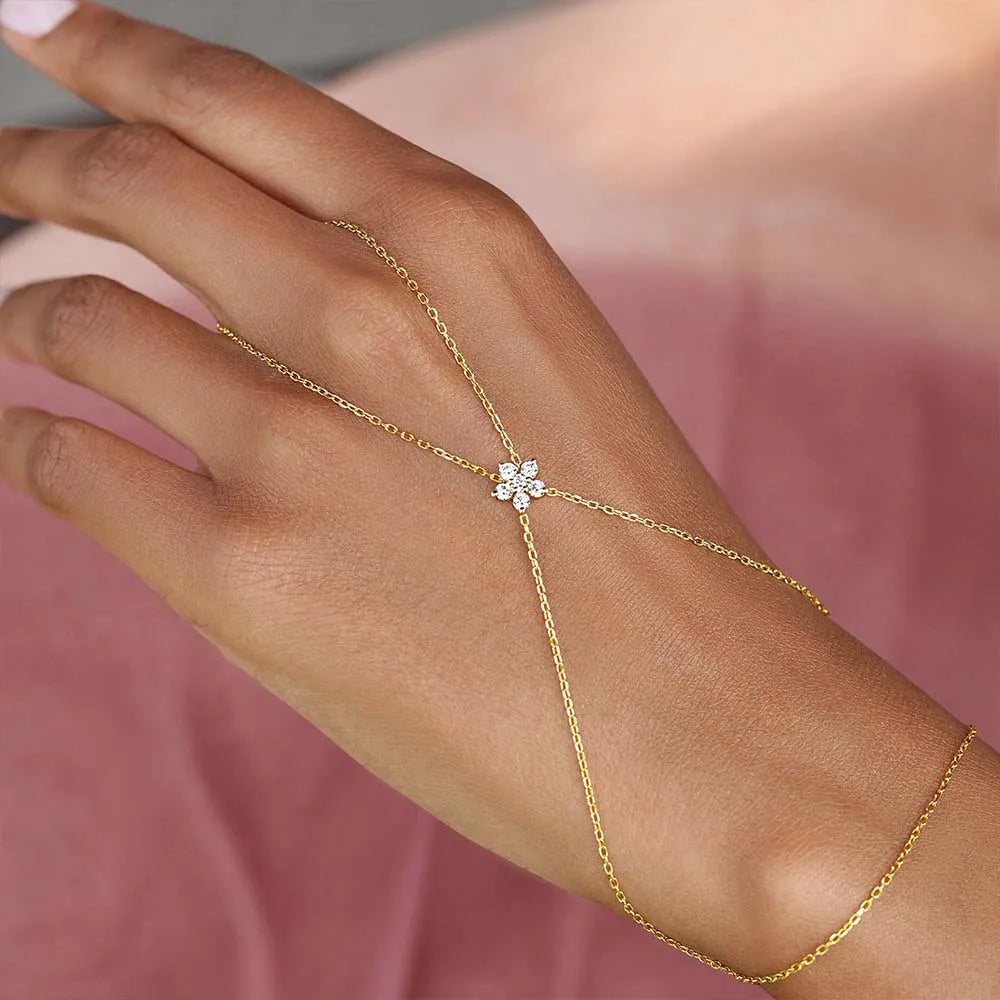 Handmade Simple Flower Ring Bracelet