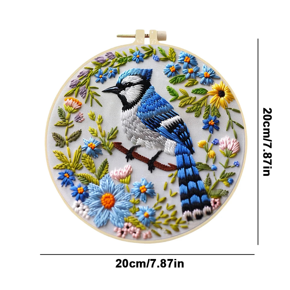 Beginner Embroidery Kit with Hoop