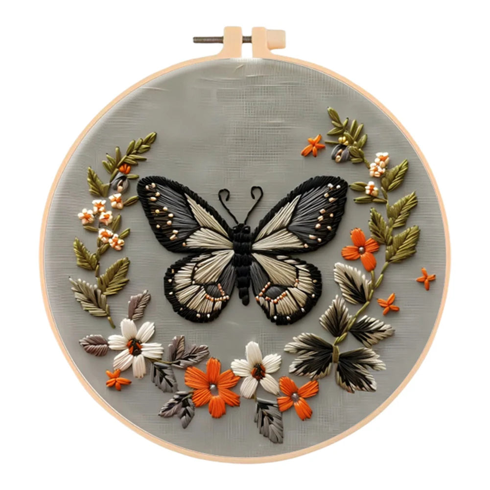 Beginner Embroidery Kit with Hoop