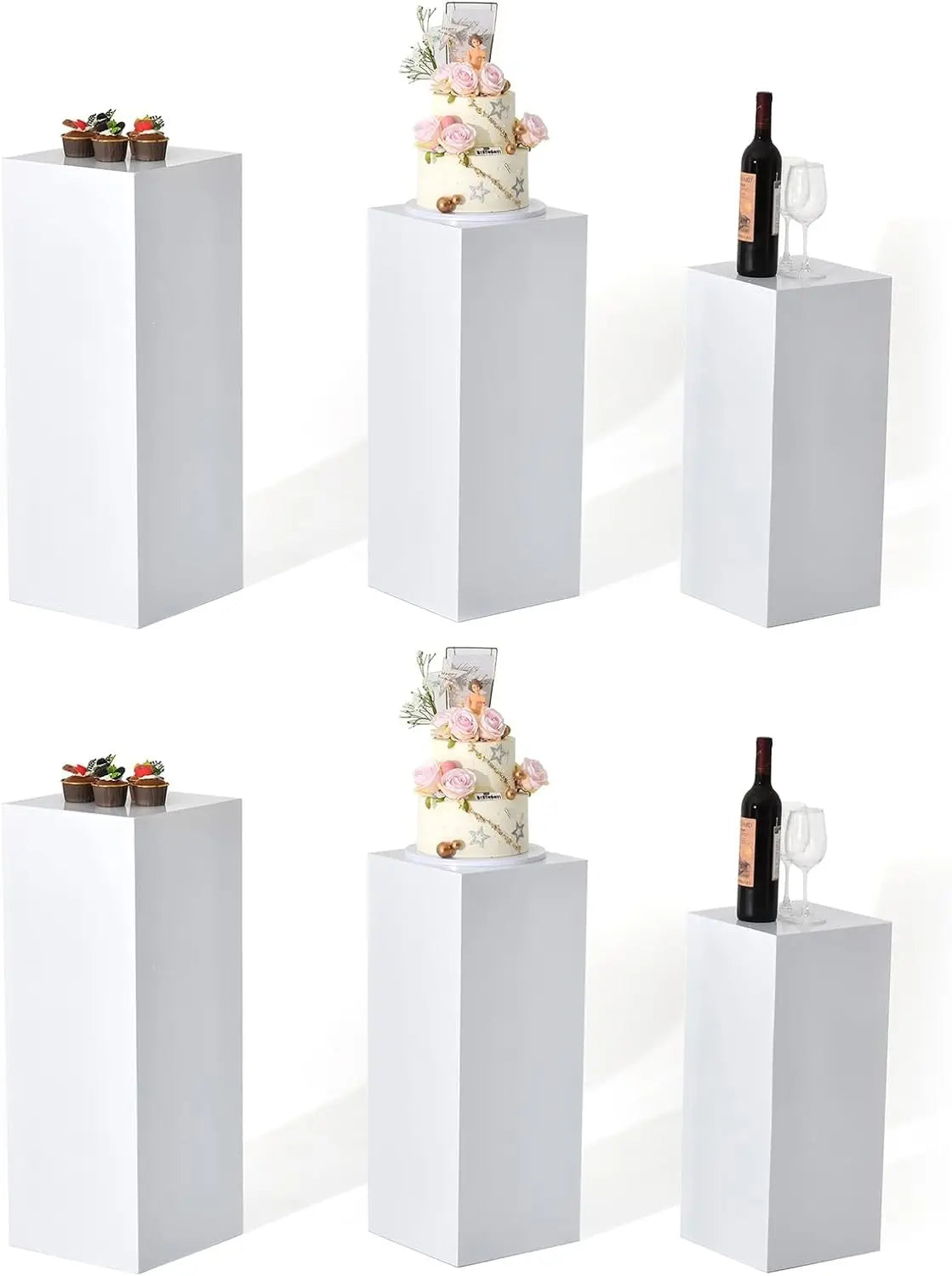 6PCS Metal Display Pedestal Stand