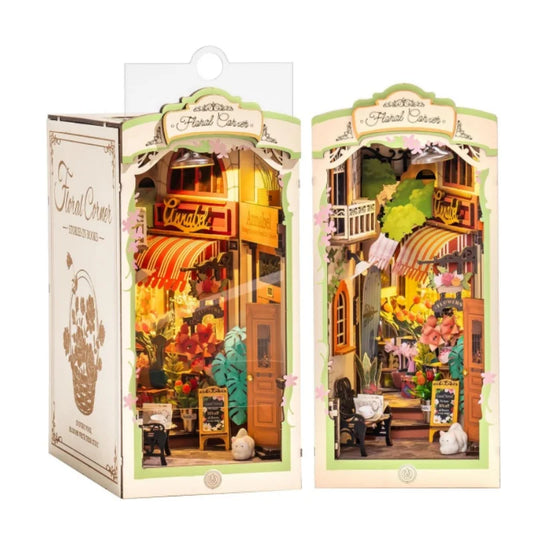 Floral Corner Miniature 3D Wooden Puzzle with LED Lights