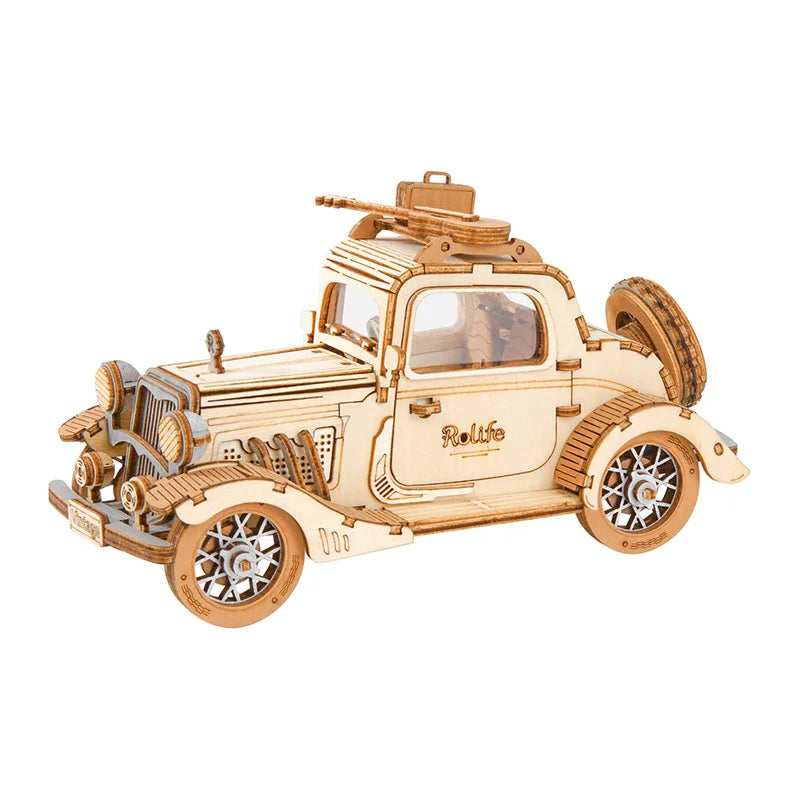 Vintage Car Model 3D Wooden Puzzle