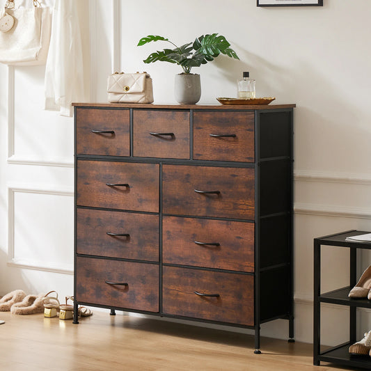 Tall Chest Organizer with 9 Fabric Storage Drawers