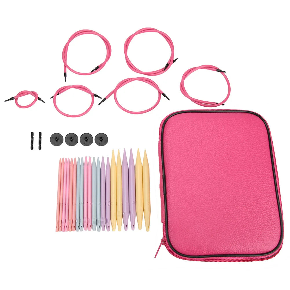 10 Pairs Crochet Hook Circular Knitting Needles Set with Case