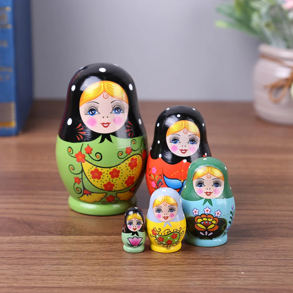 Hand Painted Wooden Nesting Dolls