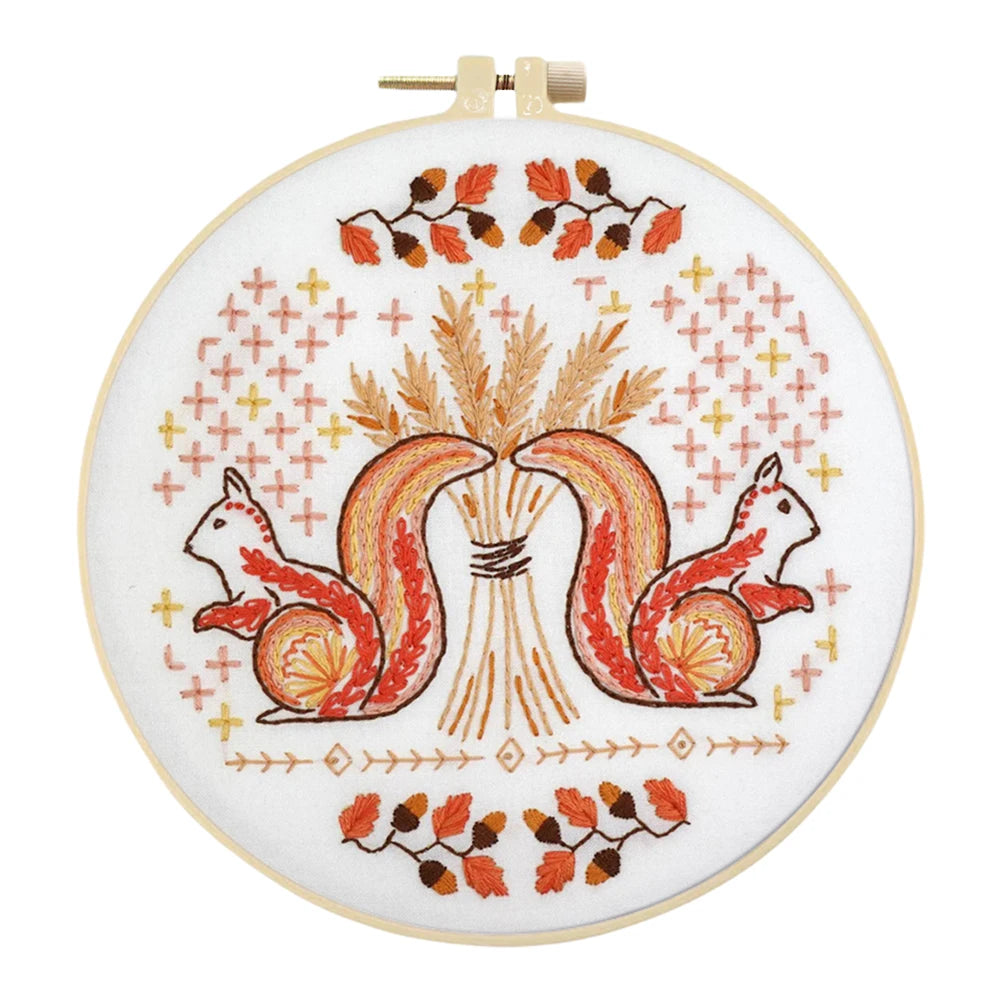 Beginner Embroidery Kit with Hoop
