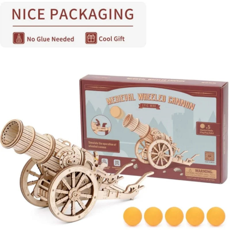 DIY 3D Wooden Puzzles Cannon Model